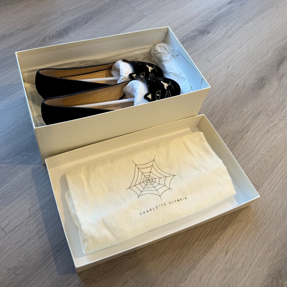 Brand New Charlotte Olympia Kitty Flats - Picture 5 of 6